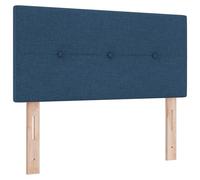 vidaXL Cabecero Azul tapizado bajo | Altura Ajustable montado en la Pared contemporáneo para Adultos Ideal decoración Dormitorio Texturizado Madera Natural Corduroy características Modernas Cama Inte