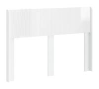 vidaXL Cabecero Blanco Brillante PB, Cabecera de Dormitorio, diseño Moderno, Madera, Estilo Lamas, decoración Elegante, Pieza Funcional para tu Espacio