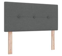 vidaXL cabecero botón capitoné Gris Oscuro 90 cm Tela