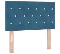 vidaXL Cabecero botón de Cristal, tapizado en Terciopelo Azul Oscuro de 80 cm