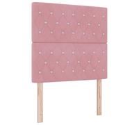 vidaXL Cabecero botón de Cristal tapizado Rosa 100 cm Terciopelo, Cabecero botón de Cristal tapizado Rosa 200 cm Terciopelo