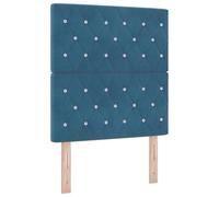 vidaXL Cabecero botón de Cristal Tufted Azul Oscuro 80 cm de Terciopelo, Cabecero botón de Cristal Tufted Azul Oscuro 160 cm de Terciopelo