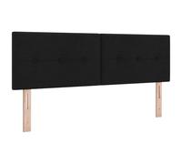 vidaXL Cabecero Bajo Texturizado Negro Moderno Altura Ajustable 140 cm Largo Duradero de Madera y Tela Decoración de Dormitorio Uso Interior Incluye 2 Cabeceros Accesorio para Estructu