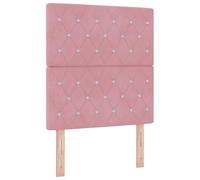 vidaXL Cabecero Botones Brillantes Acolchado Rosa 80 cm de Terciopelo