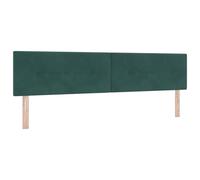 vidaXL Cabecero Botones capitoné Verde Oscuro de 200 cm en Terciopelo