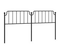 vidaXL Cabecero, Cabecera con Patas, Cabezal para Estructura Marco de Cama, Cabecero para Somier de Dormitorio Hogar, Metal Negro 193 cm