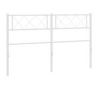 vidaXL Cabecero, Cabecera de Cama con Patas, Cabecero para Estructura de Cama, Cabecero de Somier para Hogar Dormitorio, Metal Blanco 150 cm