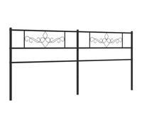 vidaXL Cabecero, Cabecera de Cama con Patas, Cabecero para Estructura de Cama, Cabecero de Somier para Hogar Dormitorio, Metal Negro 180 cm