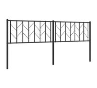 vidaXL Cabecero, Cabecera Decorativa con Patas, Cabezal de Estructura Marco de Cama, Cabecero para Dormitorio Hogar, Metal Negro 193 cm
