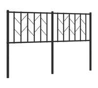 vidaXL Cabecero, Cabecera Decorativa con Patas, Cabezal de Estructura Marco de Cama, Cabecero para Dormitorio Hogar, Metal Negro 135 cm