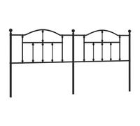 vidaXL Cabecero, Cabecera Decorativa con Patas para Somier, Cabezal para Estructura de Cama, Mueble para Dormitorio Hogar, Metal Negro 200 cm