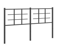 vidaXL Cabecero, Cabecera Decorativa de Somier con Patas, Cabezal de Estructura de Cama, Mueble para Dormitorio Hogar, Metal Negro 150 cm