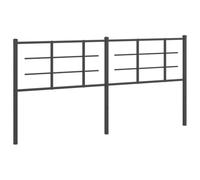 vidaXL Cabecero, Cabecera Decorativa de Somier con Patas, Cabezal de Estructura de Cama, Mueble para Dormitorio Hogar, Metal Negro 180 cm