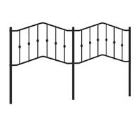 vidaXL Cabecero, Cabecera para Somier, Cabezal para Estructura Armazón Marco de Cama, Cabecero para Dormitorio Hogar, Metal Negro 160 cm