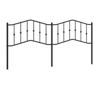 vidaXL Cabecero, Cabecera para Somier, Cabezal para Estructura Armazón Marco de Cama, Cabecero para Dormitorio Hogar, Metal Negro 200 cm