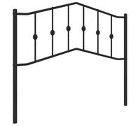 vidaXL Cabecero, Cabecera para Somier, Cabezal para Estructura Armazón Marco de Cama, Cabecero para Dormitorio Hogar, Metal Negro 107 cm