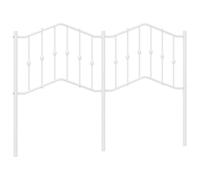 vidaXL Cabecero, Cabecera para Somier, Cabezal para Estructura Armazón Marco de Cama, Cabecero para Dormitorio Hogar, Metal Blanco 140 cm