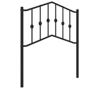 vidaXL Cabecero, Cabecera para Somier, Cabezal para Estructura Armazón Marco de Cama, Cabecero para Dormitorio Hogar, Metal Negro 75 cm