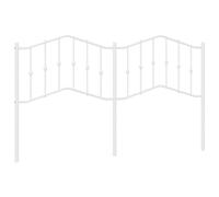 vidaXL Cabecero, Cabecera para Somier, Cabezal para Estructura Armazón Marco de Cama, Cabecero para Dormitorio Hogar, Metal Blanco 160 cm