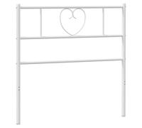 vidaXL Cabecero, Cabezal con Patas Metálicas, Cabecero Alto para Cama, Soporte de Espalda de Cama para Dormitorio, Metal Blanco 107 cm