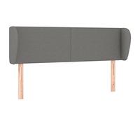 vidaXL Cabecero Cama Cabezal Dormitorio Estructura Habitación Mobiliario Muebles Decoración Adorno de Tela Gris Oscuro 147x23x78/88 cm