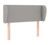 vidaXL Cabecero Cama Cabezal Dormitorio Estructura Habitación Mobiliario Muebles Decoración Adorno de Tela Gris Claro 103x23x78/88 cm