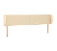 vidaXL Cabecero Cama Cabezal Dormitorio Estructura Habitación Mobiliario Muebles Decoración Adorno de Tela Color Crema 183x23x78/88 cm