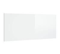 vidaXL Cabecero Cama Cabezal Dormitorio Estructura Habitación Mobiliario Muebles Decoración Adorno Madera Contrachapada Blanco Brillo 200x1,5x80 cm