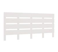 vidaXL Cabecero Cama Cabezal Dormitorio Estructura Habitación Mobiliario Muebles Decoración Adorno Madera Maciza de Pino Blanco 150x3x80 cm