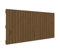 Vidaxl cabecero cama pared madera maciza pino marrón miel 140x3x60 cm