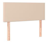 vidaXL Cabecero Cama Tapizado Acolchado Antimancha Protector Cubierto Elástico Prueba Polvo Funda de Cuero Sintético Color Capuchino 100x5x78/88 cm