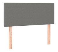 vidaXL Cabecero Cama Tapizado Acolchado Antimancha Protector Cubierto Elástico Prueba Polvo Funda Dormitorio de Tela Gris Oscuro 100x5x78/88 cm