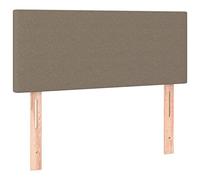 vidaXL Cabecero Cama Tapizado Antimancha Acolchado Protector Cubierto Elástico Prueba Polvo Dormitorio Funda de Tela Gris Taupe 80x5x78/88 cm