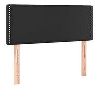 vidaXL Cabecero Cama Tapizado Antimancha Acolchado Protector Cubierto Elástico Prueba Polvo Funda Dormitorio de Cuero Sintético Negro 90x5x78/88 cm
