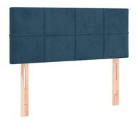 vidaXL Cabecero Cama Tapizado Antimancha Acolchado Protector Cubierto Elástico Prueba Polvo Funda Dormitorio de Terciopelo Azul Oscuro 90x5x78/88 cm