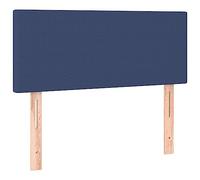 vidaXL Cabecero Cama Tapizado Antimancha Protector Acolchado Cubierto Elástico Prueba Polvo Funda Dormitorio de Tela Azul 90x5x78/88 cm