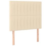 Vidaxl cabeceros 2 unidades de tela color crema 100x5x78/88 cm