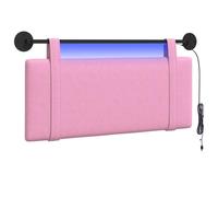 vidaXL Cabecero Colgante con luz LED Rosa Tela, Decoración de Dormitorio, cabecera Moderna, Lujosa Tela, Refugio para Dormir, Optimizador de Espacios compactos
