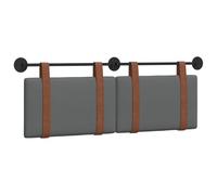 vidaXL Cabecero Colgante Gris Oscuro PU Antiguo