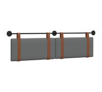 vidaXL Cabecero Colgante Gris Oscuro PU Antiguo