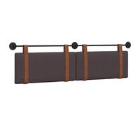 vidaXL Cabecero Colgante Marrón Oscuro PU Antiguo