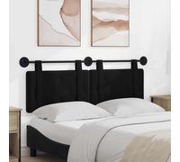 vidaXL Cabecero colgante Negro Terciopelo, Cabecera de dormitorio, acolchada de terciopelo, y cómoda, decorativa y muy ahorradora de