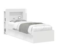 vidaXL Cabecero con Armario Brillante Madera de ingeniería, Cabecero Moderno, versátil y Funcional, Armario práctico para tu habitación, Organiza con Estilo