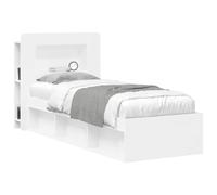 vidaXL Cabecero con Armario con Almacenamiento Madera de ingeniería, Cabecero Moderno, versátil y Funcional, Armario práctico para tu habitación, Organiza con Estilo