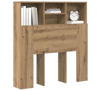 vidaXL Cabecero con Armario Roble Artesanal 100 x 19 x 103,5 cm, Muebles Modernos para el Dormitorio, cabecero Que Ahorra Espacio, Marco de Cama Elegante, solución de Almacenamiento Duradera