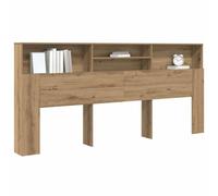 vidaXL Cabecero con Armario Roble Artesanal 220 x 19 x 101,5 cm, Muebles Modernos para el Dormitorio, cabecero Que Ahorra Espacio, Marco de Cama Elegante, solución de Almacenamiento Duradera