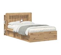 vidaXL Cabecero con Armario Roble Artesanal Madera de ingeniería, Cabecero Moderno, versátil y Funcional, Armario práctico para tu habitación, Organiza con Estilo
