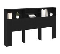 vidaXL Cabecero Armario Madera ingeniería Roble Negro 180x19x103,5 cm