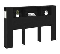Vidaxl cabecero de armario roble negro 160 x 19 x 104.5 cm