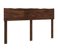 vidaXL Cabecero con Borde Natural Rostock Marrón Oscuro 160 cm
